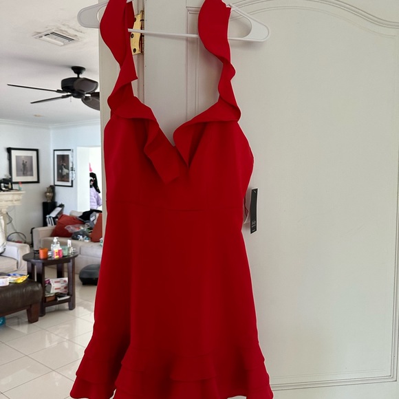 Aidan Mattox new dress red , I never used , size 3, excellent condition - Picture 2 of 7